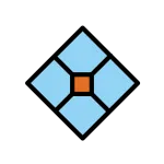 Diamond With A Dot SVG Icon